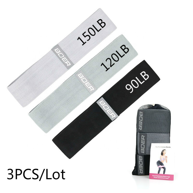 Sports Equipment Suppliers - 3PCS Women Men Fabric Resistance Bands