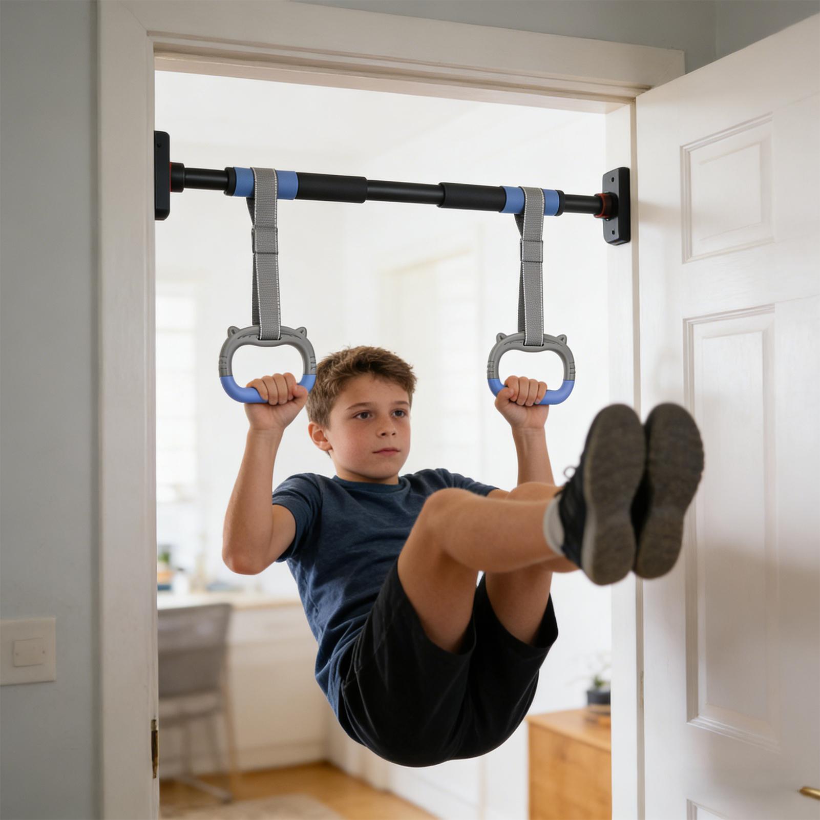 Sports Equipment Suppliers - Gymnastic Rings Set Childrens Home Fitness
