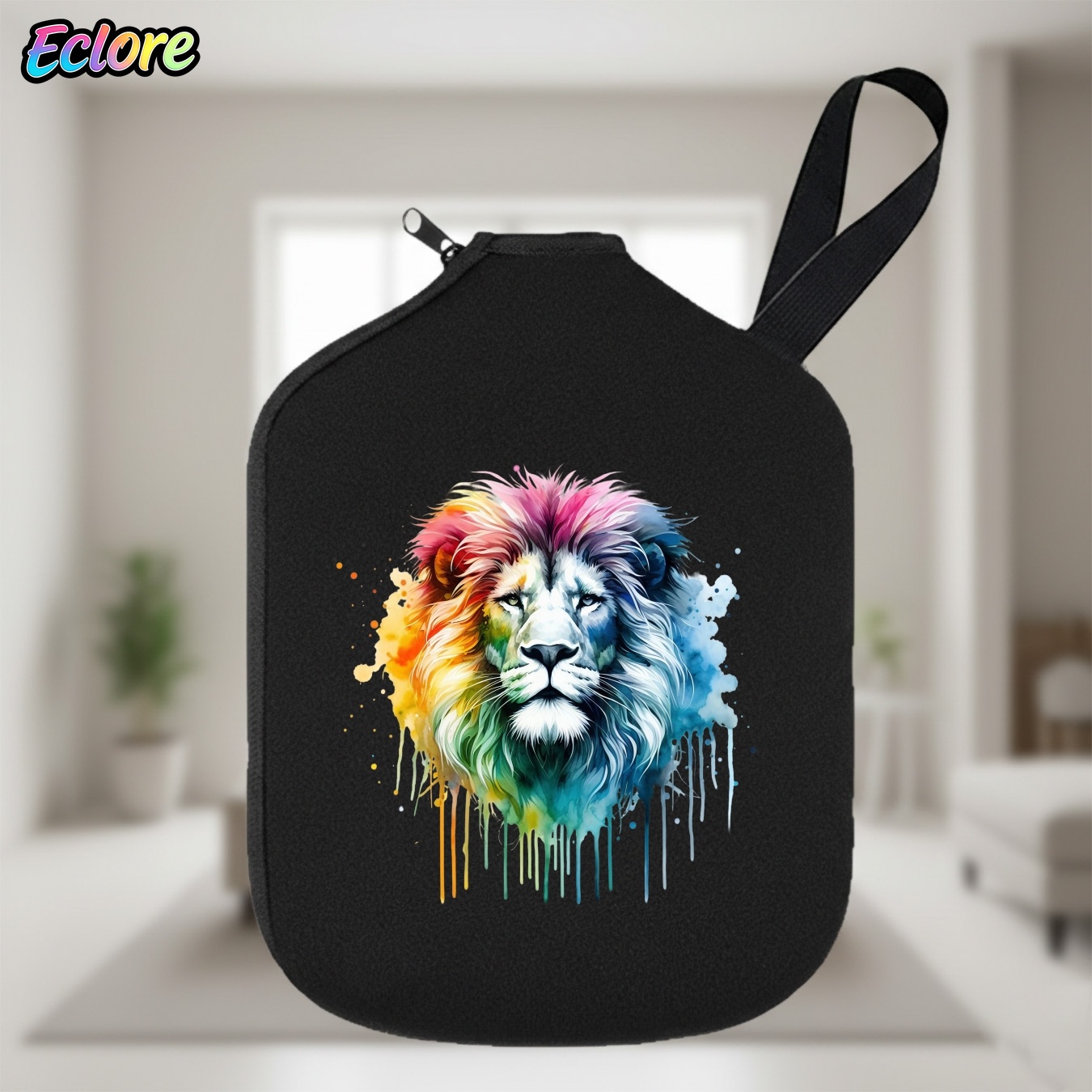 Colorful Watercolor Lion Head  - огляд і ціна Pickleball Paddle