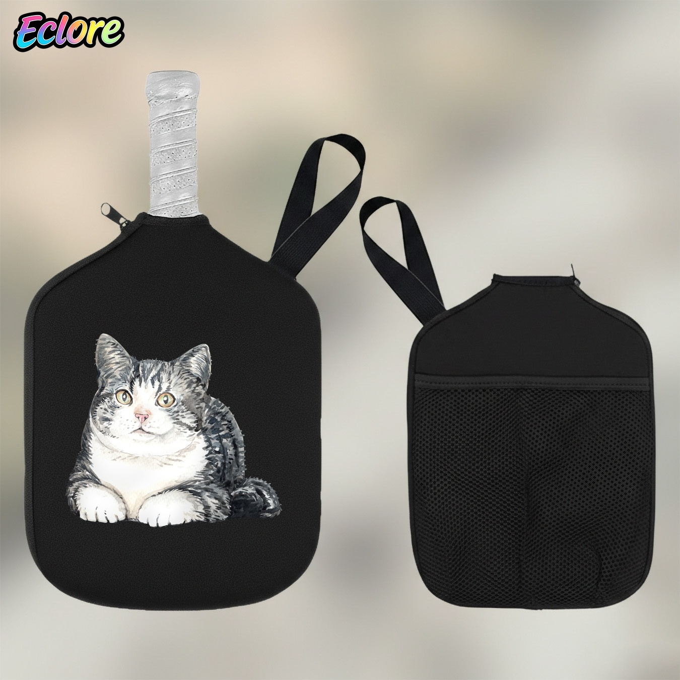 Cute Watercolor Cat Pickleball - огляд і ціна Pickleball Paddle