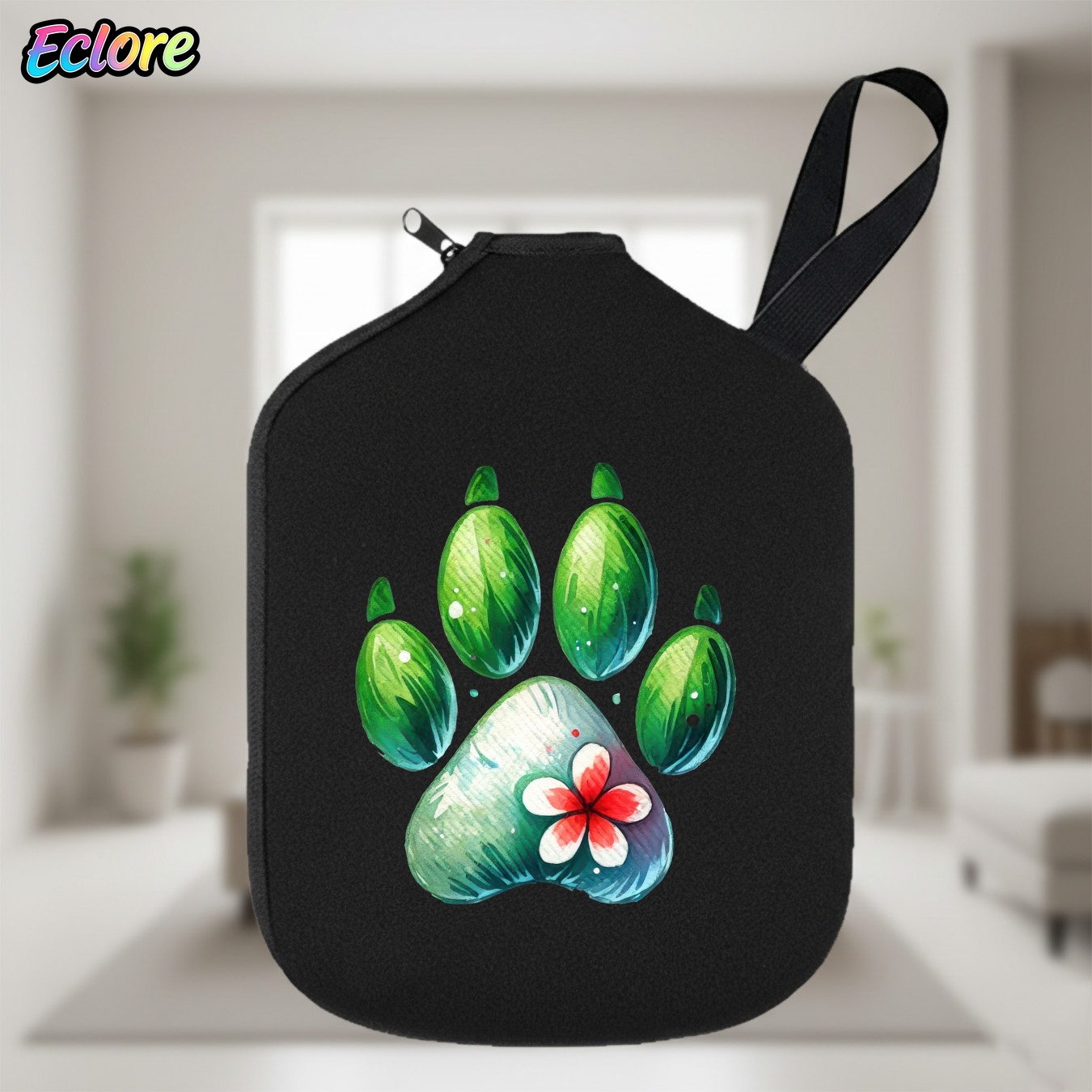 Green Watercolor Paw Print Pad - огляд і ціна Pickleball Paddle